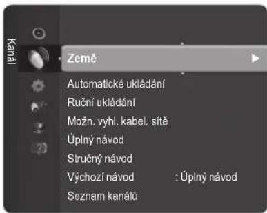 Kerol Země Automatické ukládání Ruční ukládání Možn. vyhl, kabel, sítě Úplný návod Stručný návod Výchozí návod : Úplný návod Seznam kanálů