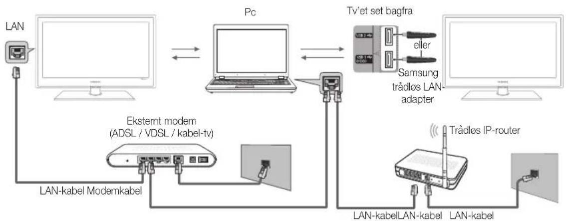 SAMSUNG PS58C6500TK - Tilslutning til pc'en via netværk - 1