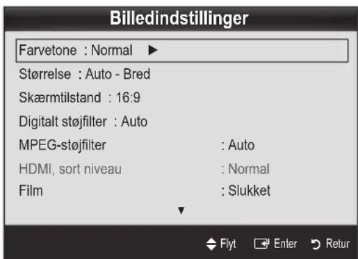 SAMSUNG PS58C6500TK - Billedindstillinger - 1