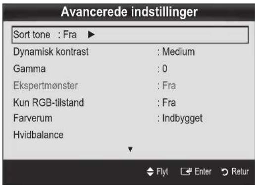 SAMSUNG PS58C6500TK - Avancerede indstillinger - 1