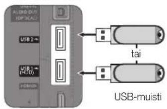 AUDIO OUT USB 2 USB 1 (HDD) USB-muisti
