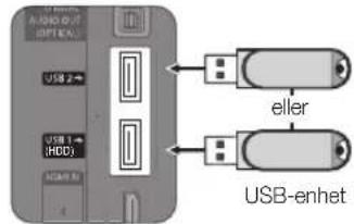 A B C D E F G H I N T OPTIONAL USB 2 USB 1 HDDI USB ENHET eller