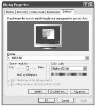 SAMSUNG LE46B650T2W - Nastavení počítačového softwaru (na základě systému Windows XP) - 1