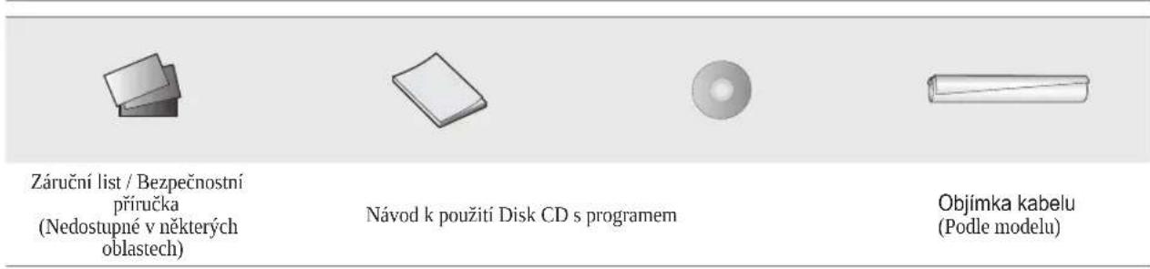 Záruční list / Bezpečnostní příručka (Nedostupné v některých oblastech) Návod k použití Disk CD s programem Objímka kabelu (Podle modelu)