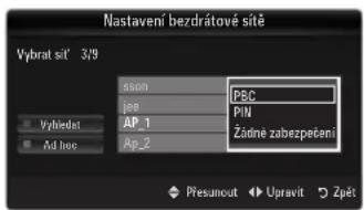 SAMSUNG LE46B651T3W - Připojení sítě WPS (Wi-Fi Protected Setup) - 5