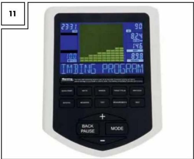 11 2331 90 824 146 898 IMBING PROGRAM BACK PAUSE MODE