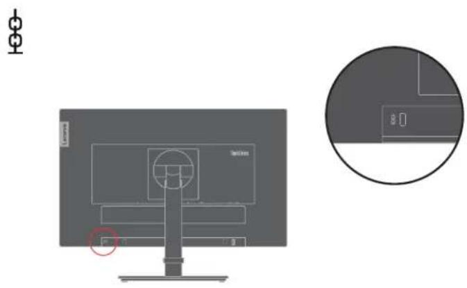 LENOVO ThinkVision T23i-20 - 纜線鎖槽 - 1