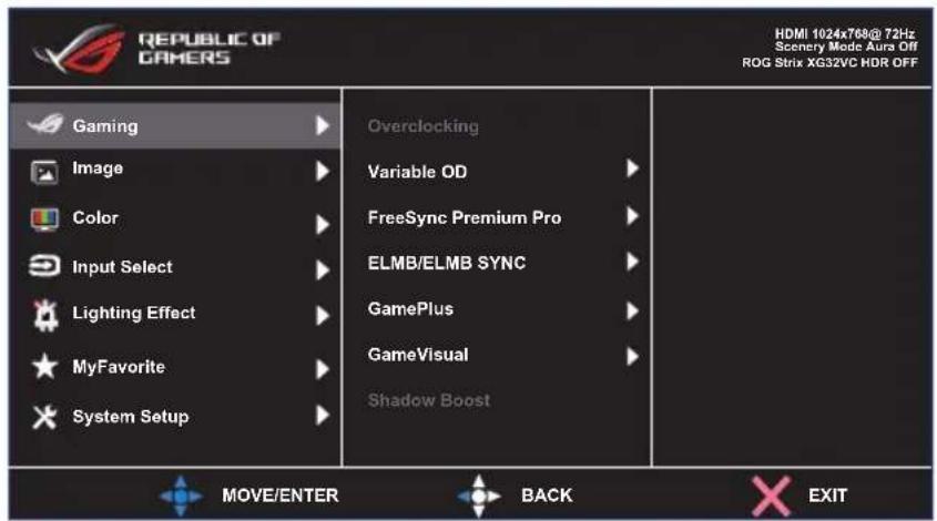 ASUS ROG Strix XG32VC - Sådan konfigureres indstillingerne - 1