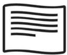 Simple line drawing of a document with horizontal lines and a curved top border (no text or symbols)