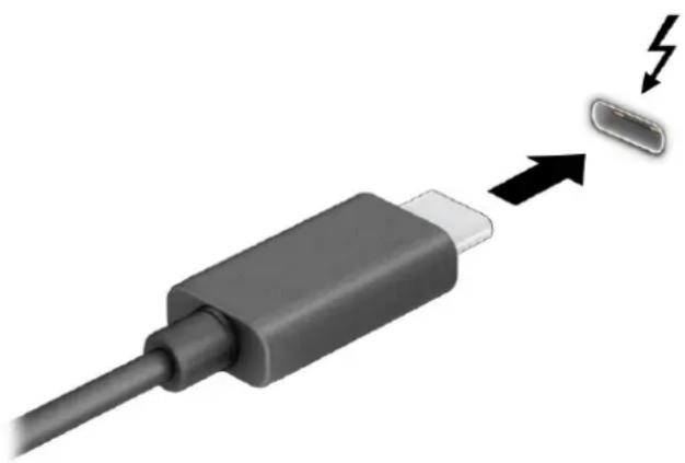 HP Elitebook 835 G7 - Tilslutning af en Thunderbolt-enhed med et USB-kabel Type-C (kun udvalgte produkter) - 2