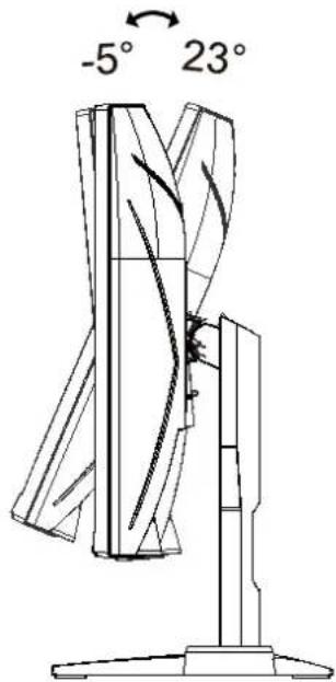 AOC C24G2AE - Justering af synsvinklen - 1