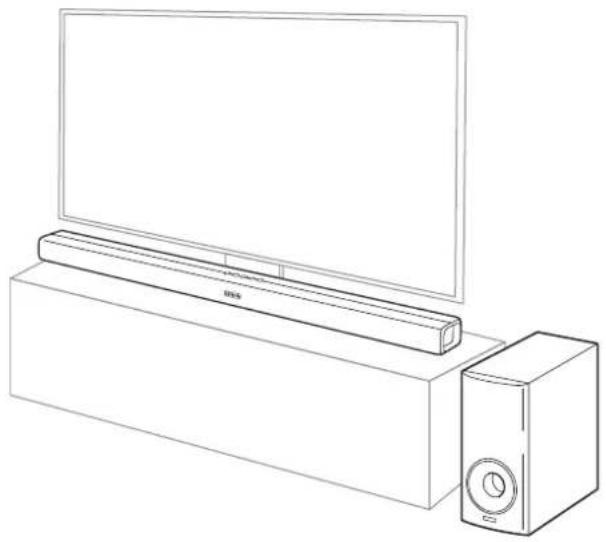 DENON DHT-S416 - Positioning the subwoofer - 1