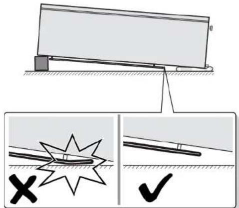 Diagram illustrating safety inspection steps with labeled symbols and checkmark indicators