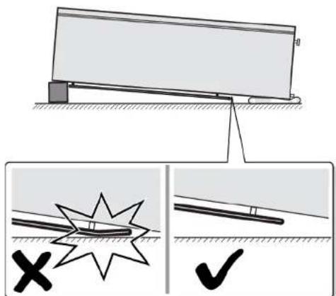 Diagram illustrating safety inspection steps with labeled symbols and checkmark indicators