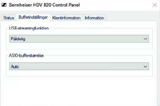 SENNHEISER HDV 820 - Anvendelse af Sennheiser Control Panel - 2