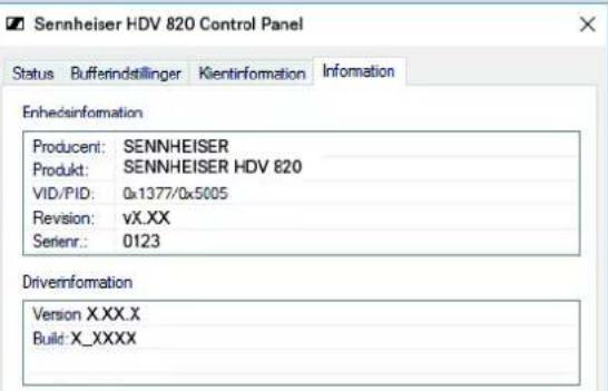 SENNHEISER HDV 820 - Anvendelse af Sennheiser Control Panel - 4