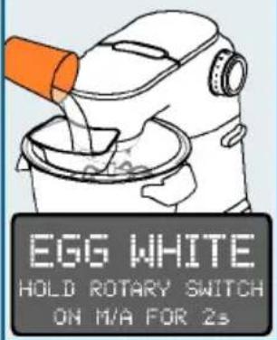 EGG WHITE HOLD ROTARY SWITCH ON M/A FOR 2s