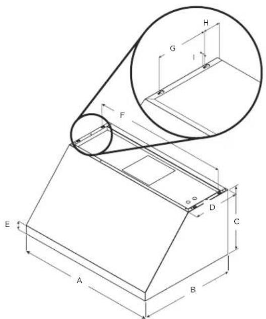 Technical drawing of a mechanical part with dimension labels and an inset view showing a 3D model with labeled points A, B, C, D, E, F, G, H.