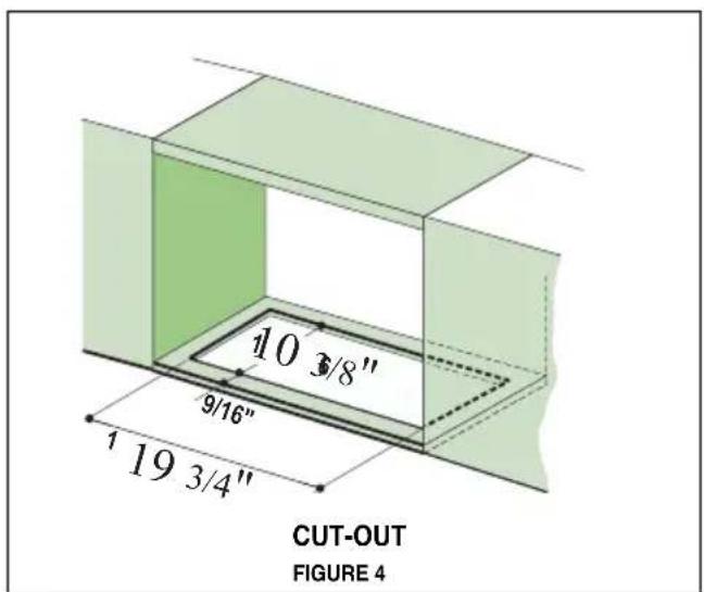 10 3/8" 9/16" 1 19 3/4" CUT-OUT FIGURE 4