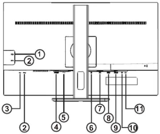AOC Q24P2Q - Tilslutning af skærmen - 1