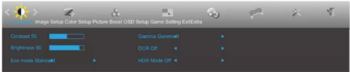AOC Q24P2Q - OSD Setting (Indstillinger i skæmmenuen) - 1