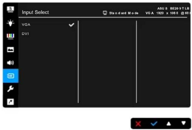 ASUS BE249QLBH - Input Select (Valg af input) - 5