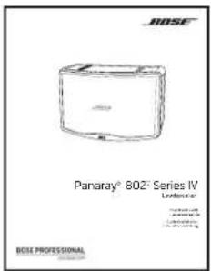 BOSE Panaray® 802® Series IV Lemonixor BOSE PROFESSIONAL