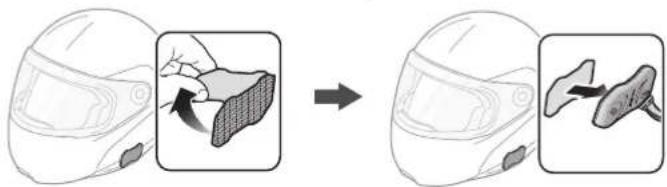 Sena 10R - Using the Hook and Loop Fasteners for Main Unit - 2