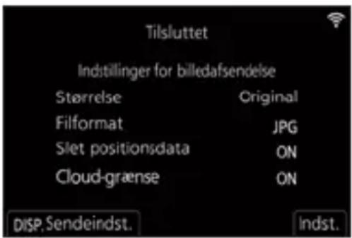 PANASONIC Lumix DC-G100 - Afsendelsesindstillinger for billeder - 1