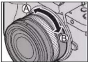PANASONIC Lumix DC-G100 - Når du bruger et udskifteligt objektiv med fokusring - 1