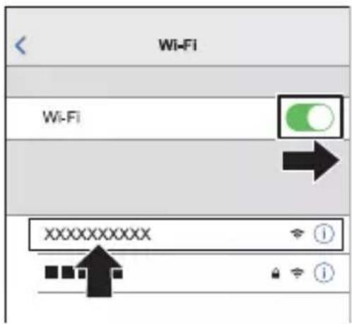PANASONIC Lumix DC-G100 - Vælg den SSID, der vises på kameraet. - 2