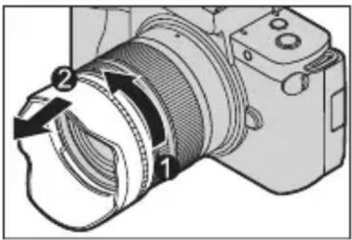 PANASONIC Lumix DC-G100 - Sådan tager du objektivhætten af - 1