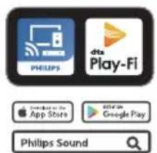 PHILIPS dts Play-Fi Download to the App Store Google Play Philips Sound