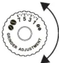 7 5 3 1 GRINDER ADJUSTMENT