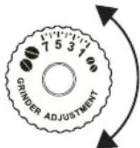 7 5 3 1 0 GRINDER ADJUSTMENT