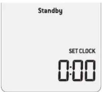 Standby SET CLOCK 0:00