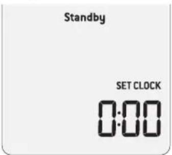 Standby SET CLOCK 0:00
