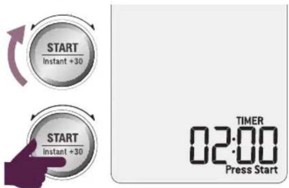 START Instant +30 START Instant +30 TIMER 02:00 Press Start
