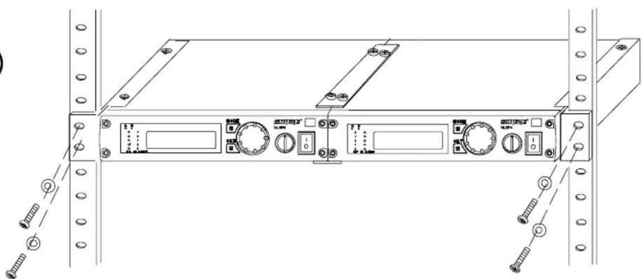 Technical diagram of a rack-mounted server with labeled ports and control knobs