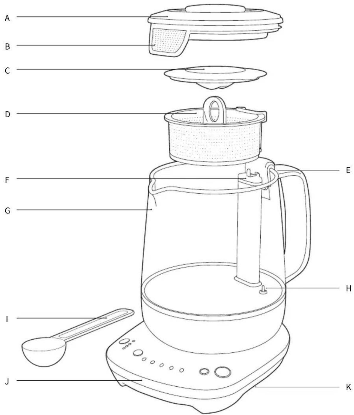 BREVILLE the Tea Maker Compact BTM700 - 제품 구조 - 1