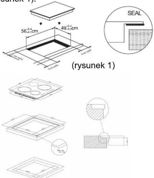 rysunek 1) 56⁺⁶.⁴cm 49⁺⁸.⁴cm 3cm min 3cm min 3cm min SEAL (rysunek 1)