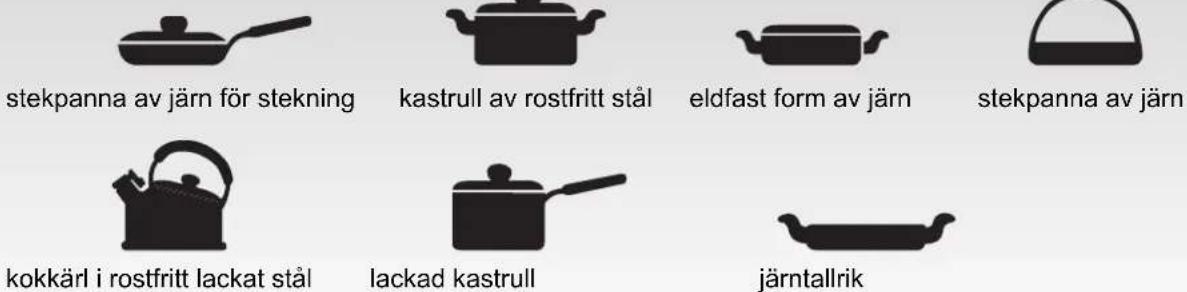HOOVER HPI604BC - Val av kastruller för matlagning - 1