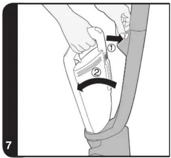 Diagram showing two steps of a wrist buckle buckle being adjusted, labeled with numbers ① and ②.