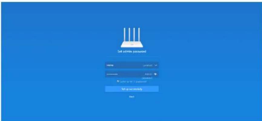 Set admin password Home Password Password Password Send us for your password Set up successfully Back