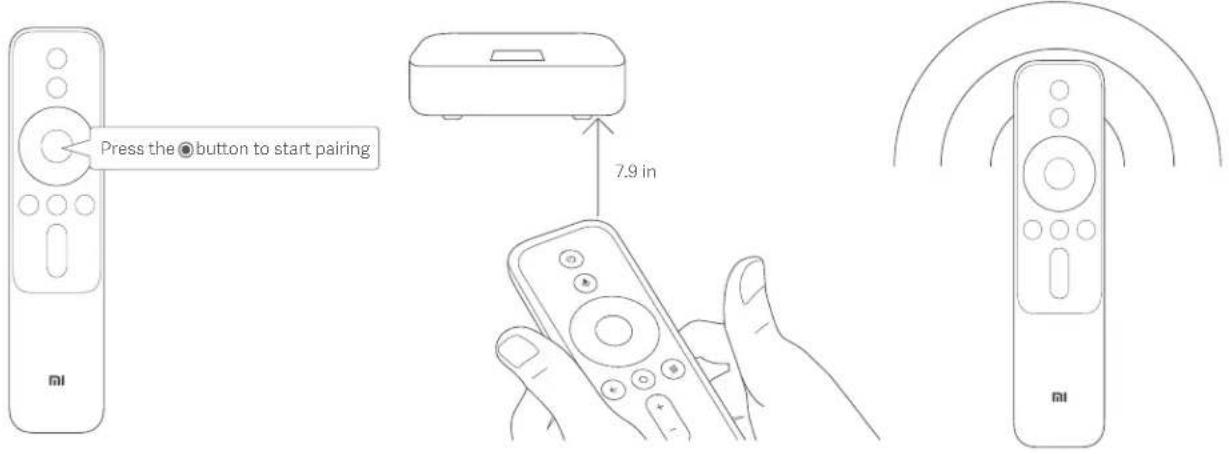 Press the ● button to start pairing 7.9 in