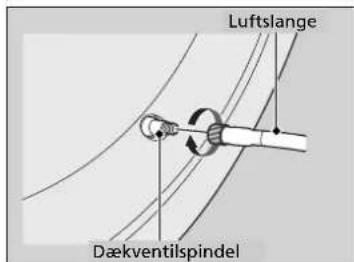 Luftslange Dækventilspindel
