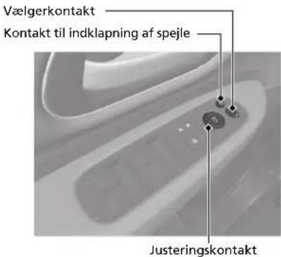 Vælgerkontakt Kontakt til indklapning af spejle Justeringskontakt
