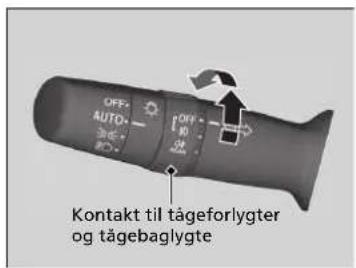 OFF AUTO 30° 20° 15° OFF 30° 20° Kontakt til tägeforlygter og tägebaglygte