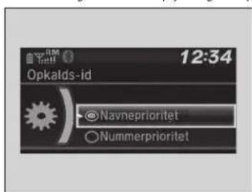 12:34 Opkalds-id Navneprioritet Nummerprioritet
