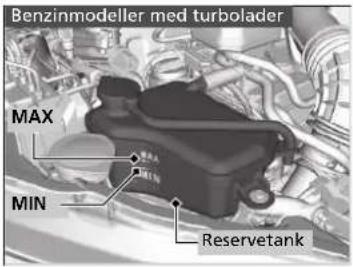 Benzinmodeller med turbolader MAX MIN Reservetank
